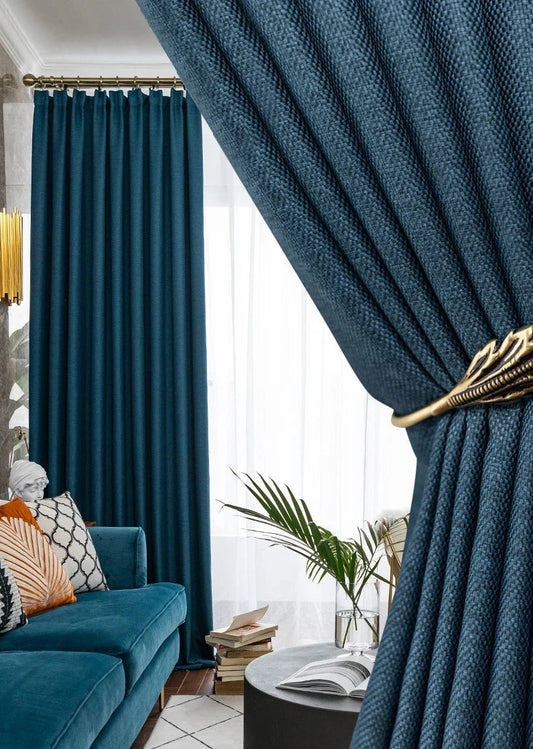 Blue blackout curtain