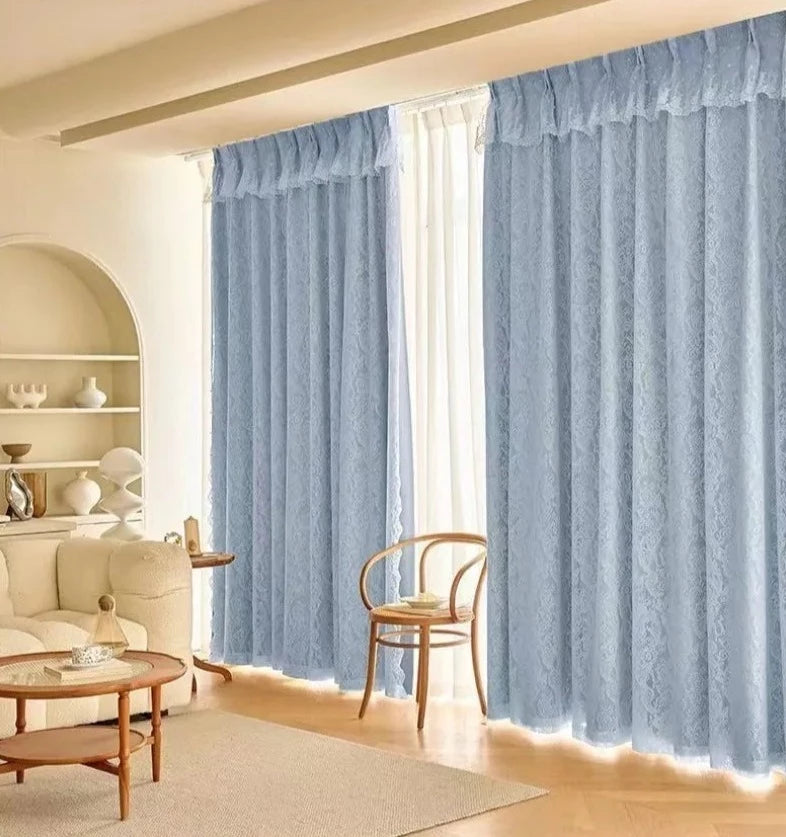 DOUBLE BLUE CURTAINS 