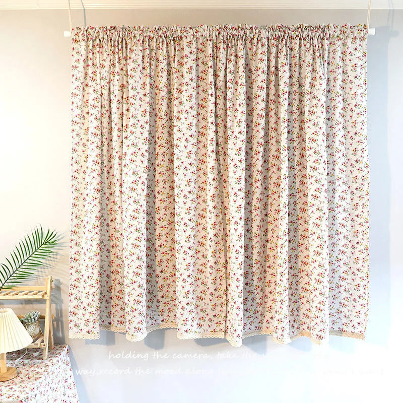 SHORT RETRO FLORAL CURTAINS 