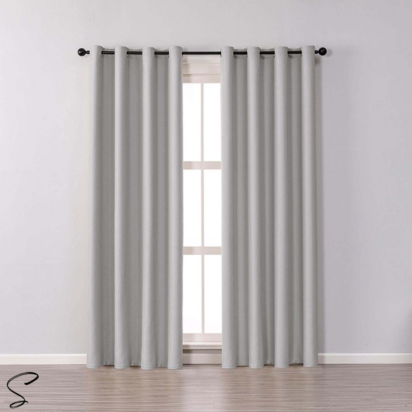 LIGHT GRAY BLACKOUT CURTAIN