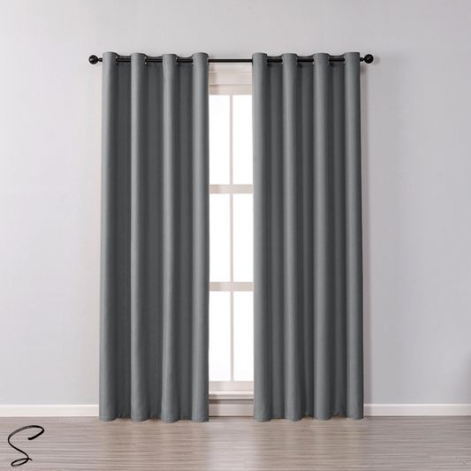 GRAY BLACKOUT CURTAIN