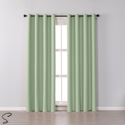 GREEN BLACKOUT CURTAIN